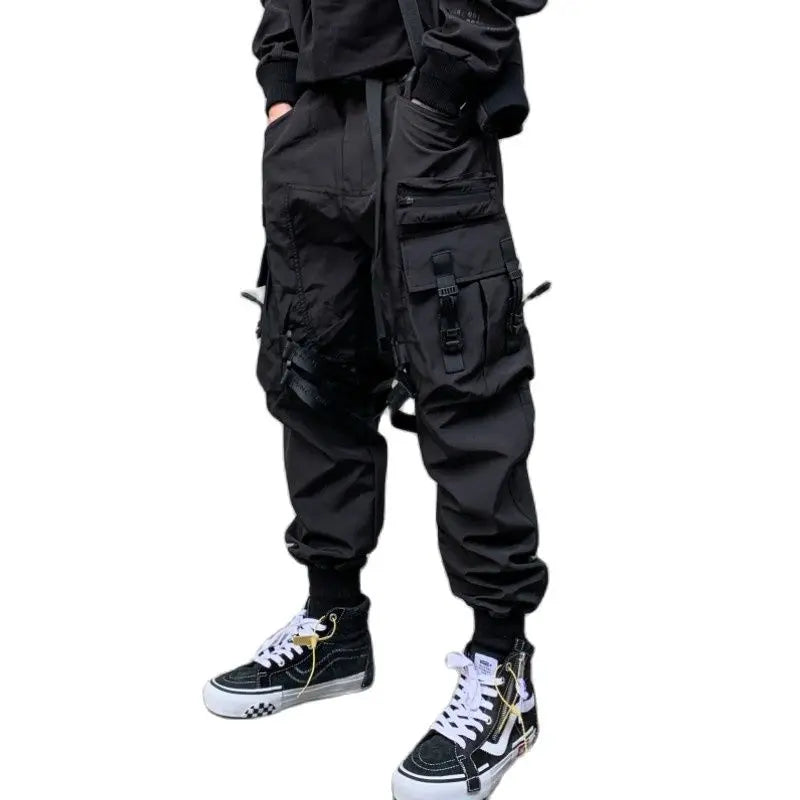 Paratrooper Tactical Techwear Pants Men's Multi Pockets Punk Hip Hop Cargo Pants High Street Functional Casual Joggers