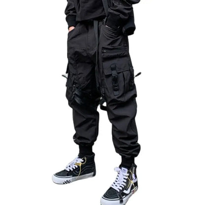 Paratrooper Tactical Techwear Pants Men's Multi Pockets Punk Hip Hop Cargo Pants High Street Functional Casual Joggers