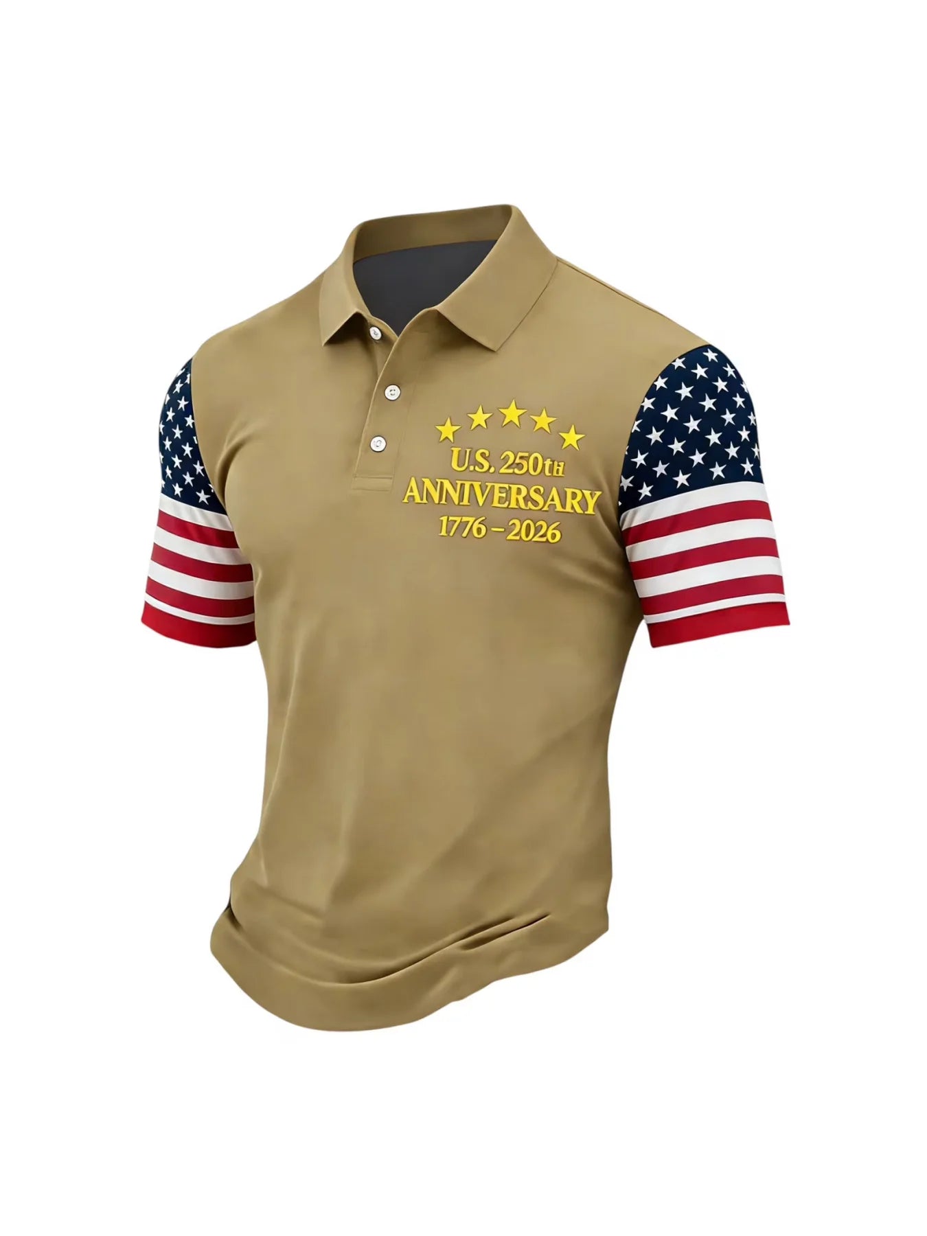 Men's USA Patriotic Polo Shirt 3D Print Big USA Letter USA Flag Short Sleeve Casual Athletic Top 2026 clothing