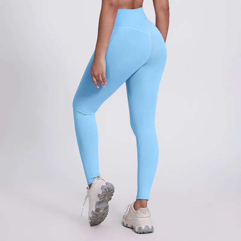Solid Color Front Waist Cross High Waist Gym Yoga Leggings compression Fitness Sport Pants Athletic Comprehensive Training Jog