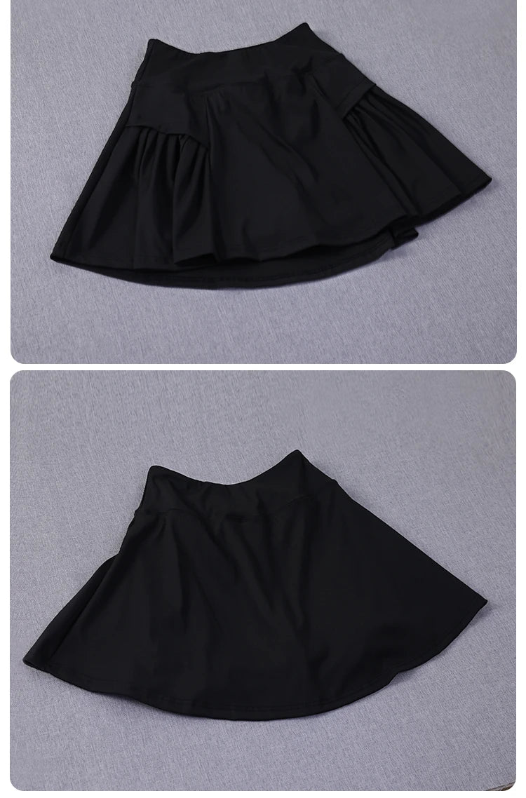 Pseudo two-piece running skirt for women