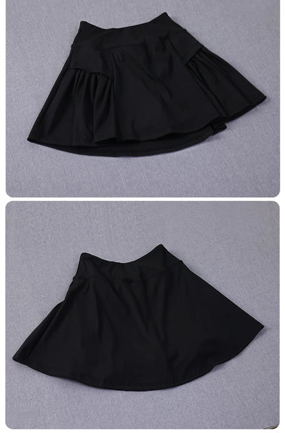 Pseudo two-piece running skirt for women