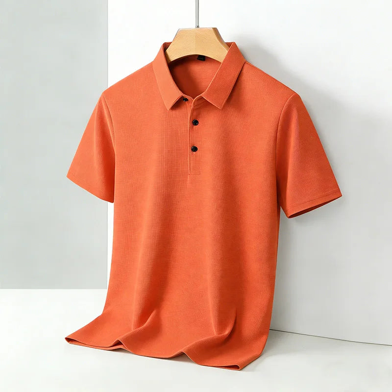 Men's Classic Collar Short Sleeve Polo Shirt Casual Breathable Summer Daily Office Fashion Men's Tee 2026