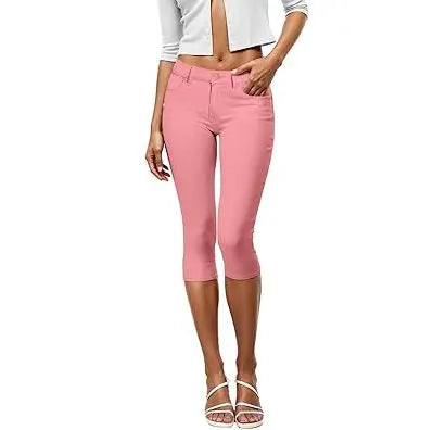 Stretchy Comfy Skinny Cropped Jeans Pants