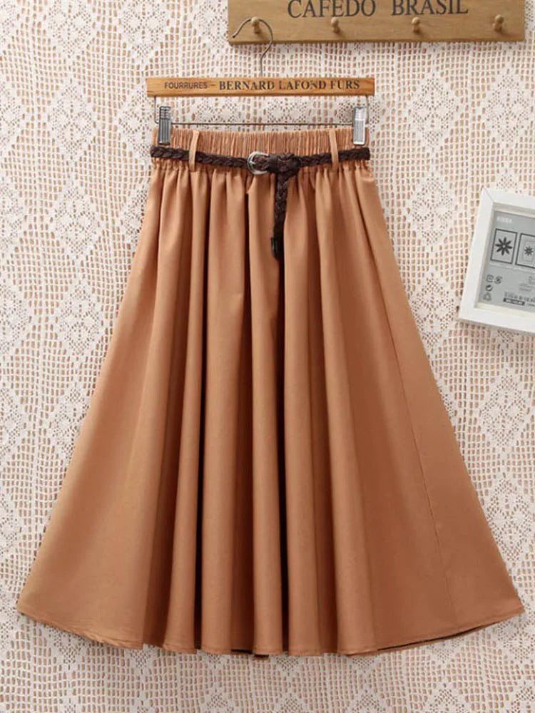 Midi Knee Length Summer Skirt