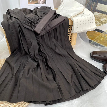 High Waist Pleated Skirt