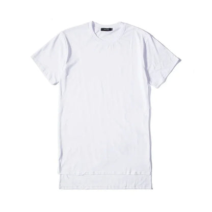 MRMT 2026 Brand New Front Short Back Long Side Slit Men's Tee Long Hem Short Sleeve T-shirt Man's T-shirt Tops For Male