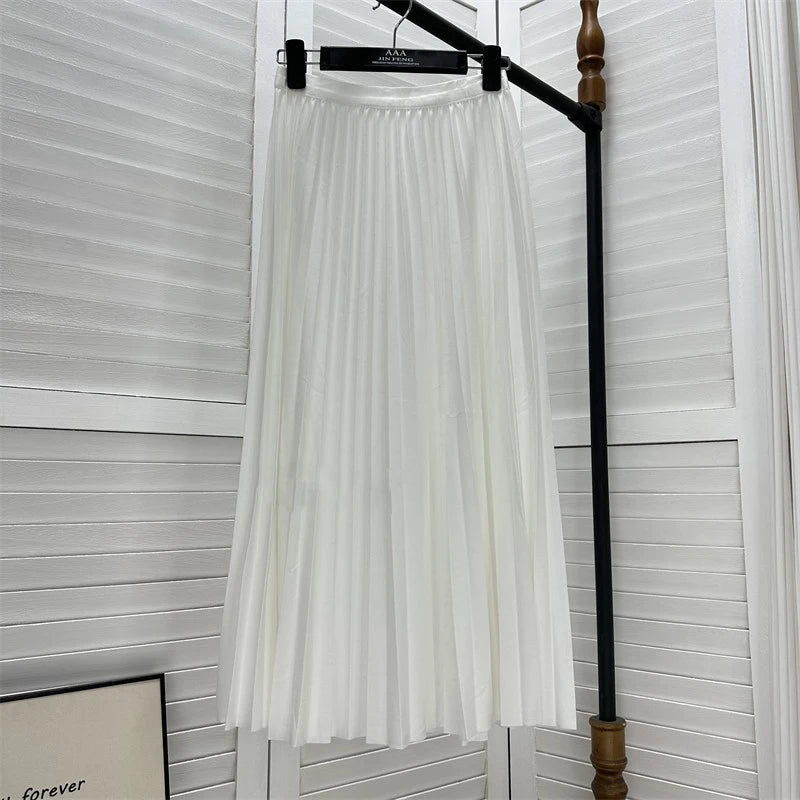 High Waist Pleated Skirt