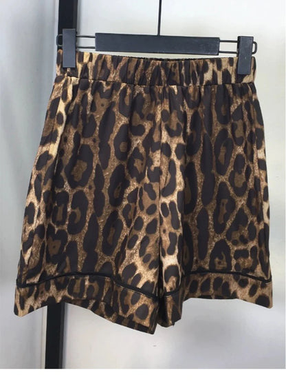 Wide-leg shorts casual women's two-piece suit