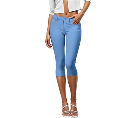 Stretchy Comfy Skinny Cropped Jeans Pants