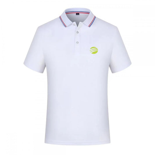 Men's Tennis Ball Print Polo Shirt Striped Collar Short Sleeve Summer Casual Breathable Quick Dry Tops For Daily Wear Sports