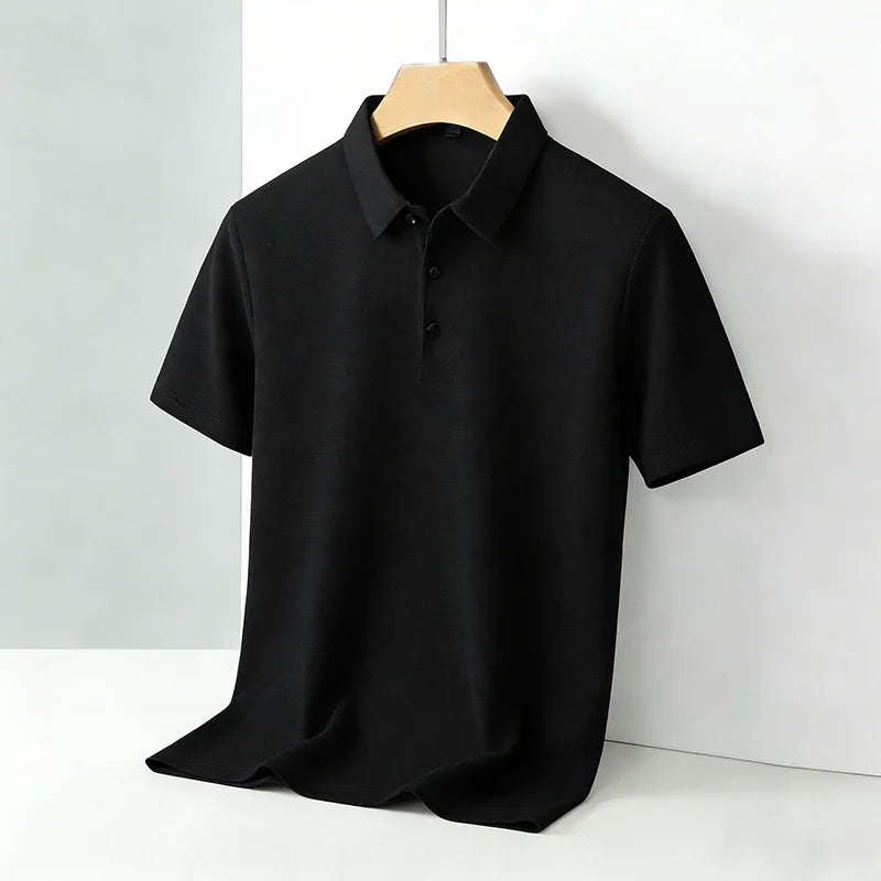 Men's Classic Collar Short Sleeve Polo Shirt Casual Breathable Summer Daily Office Fashion Men's Tee 2026