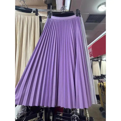 High Waist Pleated Skirt