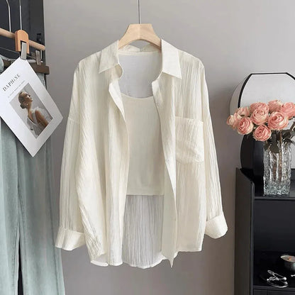 Chiffon  Breathable Slimming Shirt