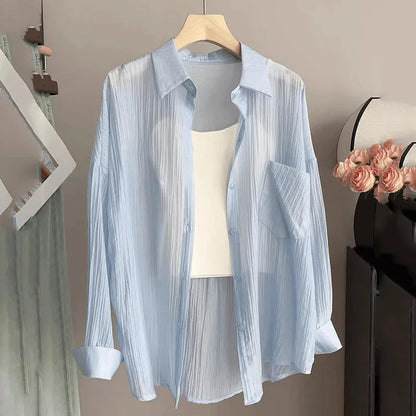 Chiffon  Breathable Slimming Shirt
