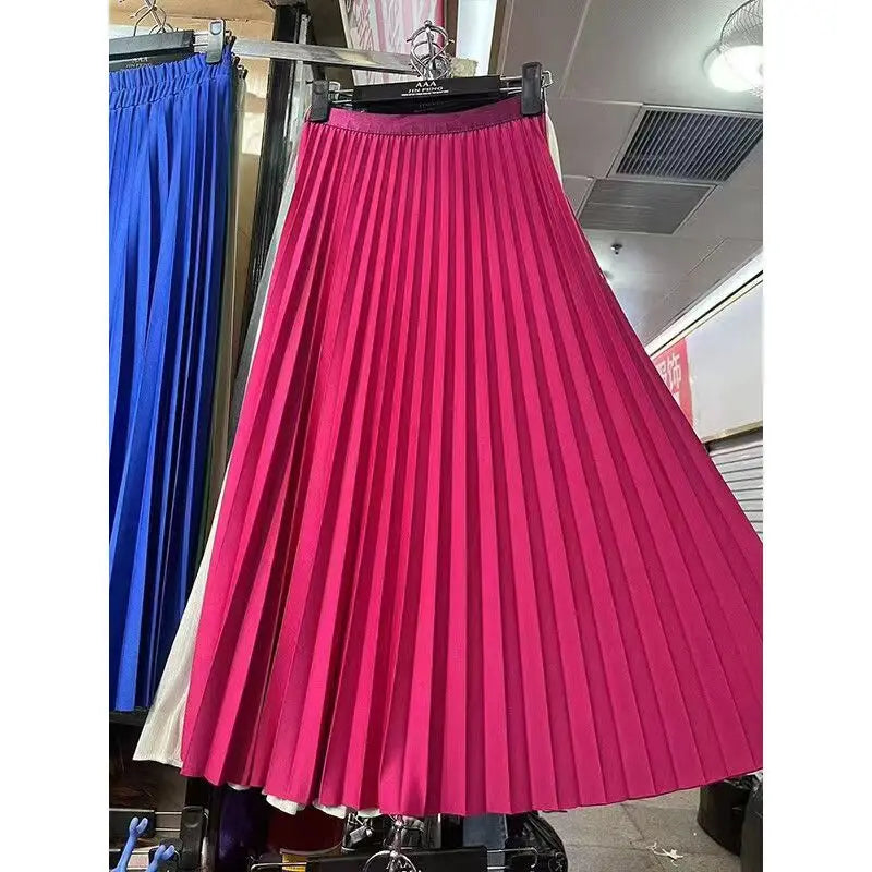 High Waist Pleated Skirt