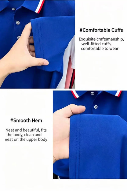 Luxury and fashionable men clothing brand exquisite embroidery simple and breathable polo shirt casual short top for summer 2026