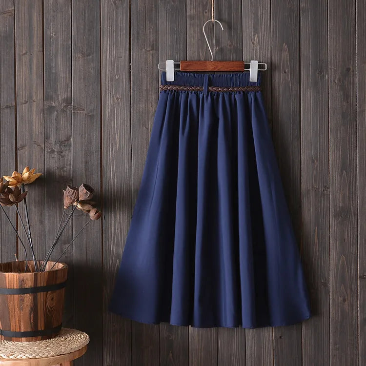 Midi Knee Length Summer Skirt