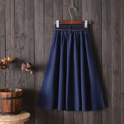 Midi Knee Length Summer Skirt
