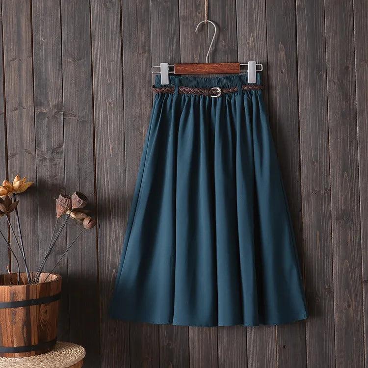 Midi Knee Length Summer Skirt