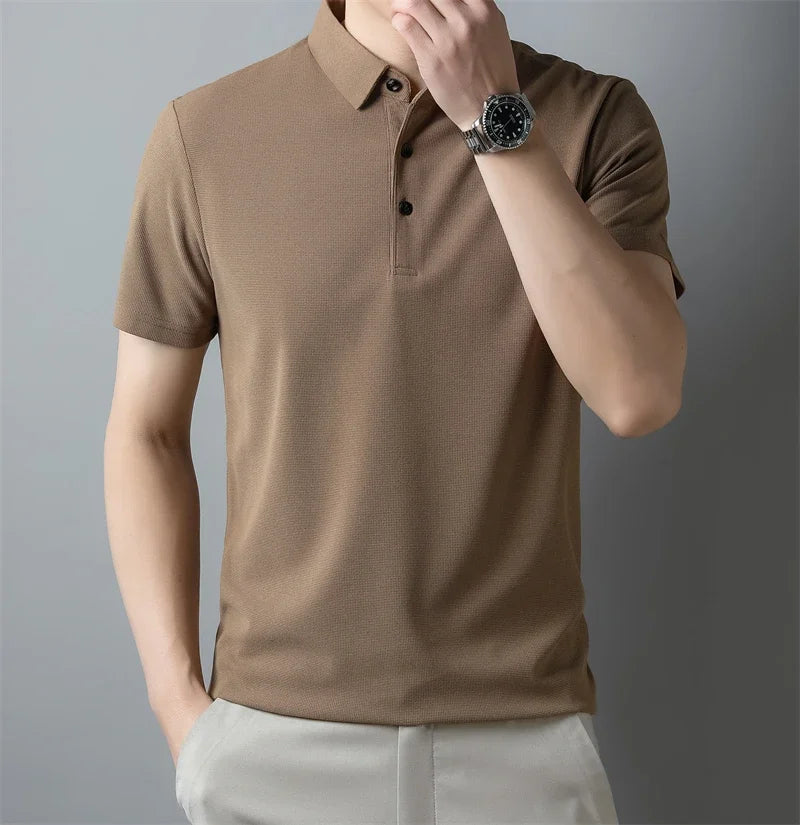 Men's Classic Collar Short Sleeve Polo Shirt Casual Breathable Summer Daily Office Fashion Men's Tee 2026