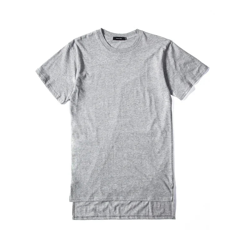 MRMT 2026 Brand New Front Short Back Long Side Slit Men's Tee Long Hem Short Sleeve T-shirt Man's T-shirt Tops For Male