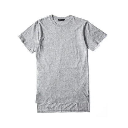 MRMT 2026 Brand New Front Short Back Long Side Slit Men's Tee Long Hem Short Sleeve T-shirt Man's T-shirt Tops For Male