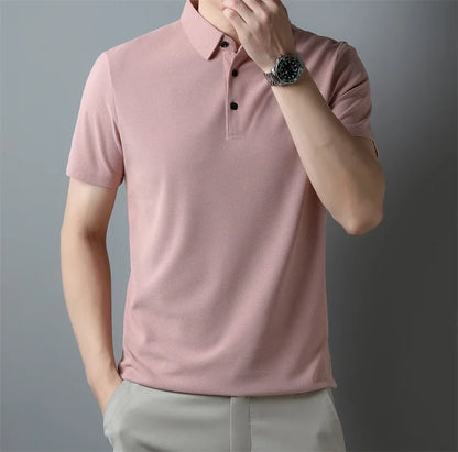 Men's Classic Collar Short Sleeve Polo Shirt Casual Breathable Summer Daily Office Fashion Men's Tee 2026