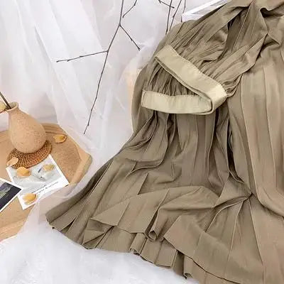 High Waist Pleated Skirt
