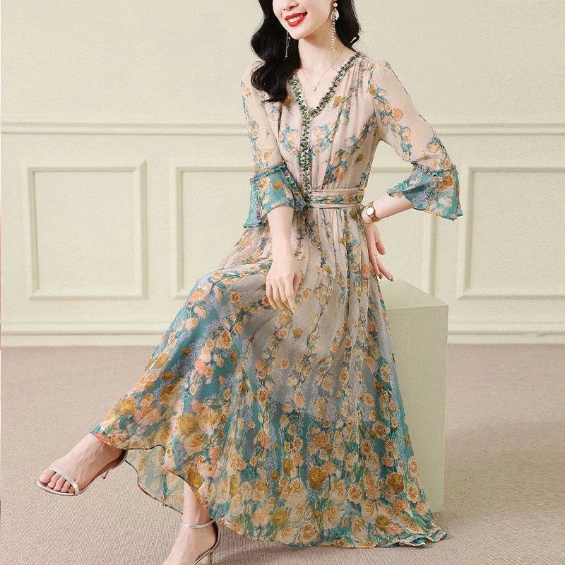 Silk Chiffon Dress