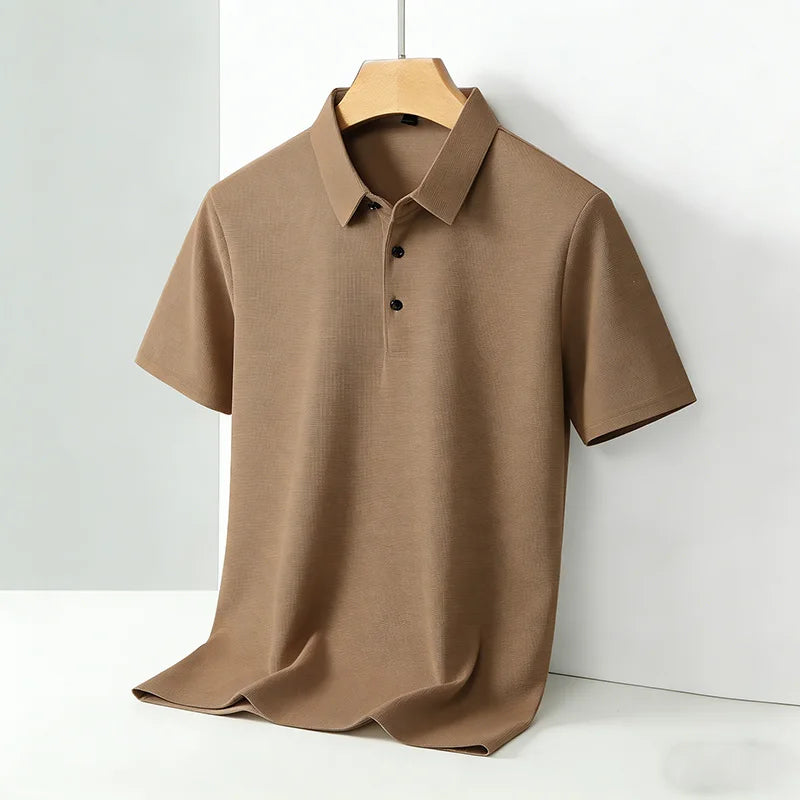 Men's Classic Collar Short Sleeve Polo Shirt Casual Breathable Summer Daily Office Fashion Men's Tee 2026