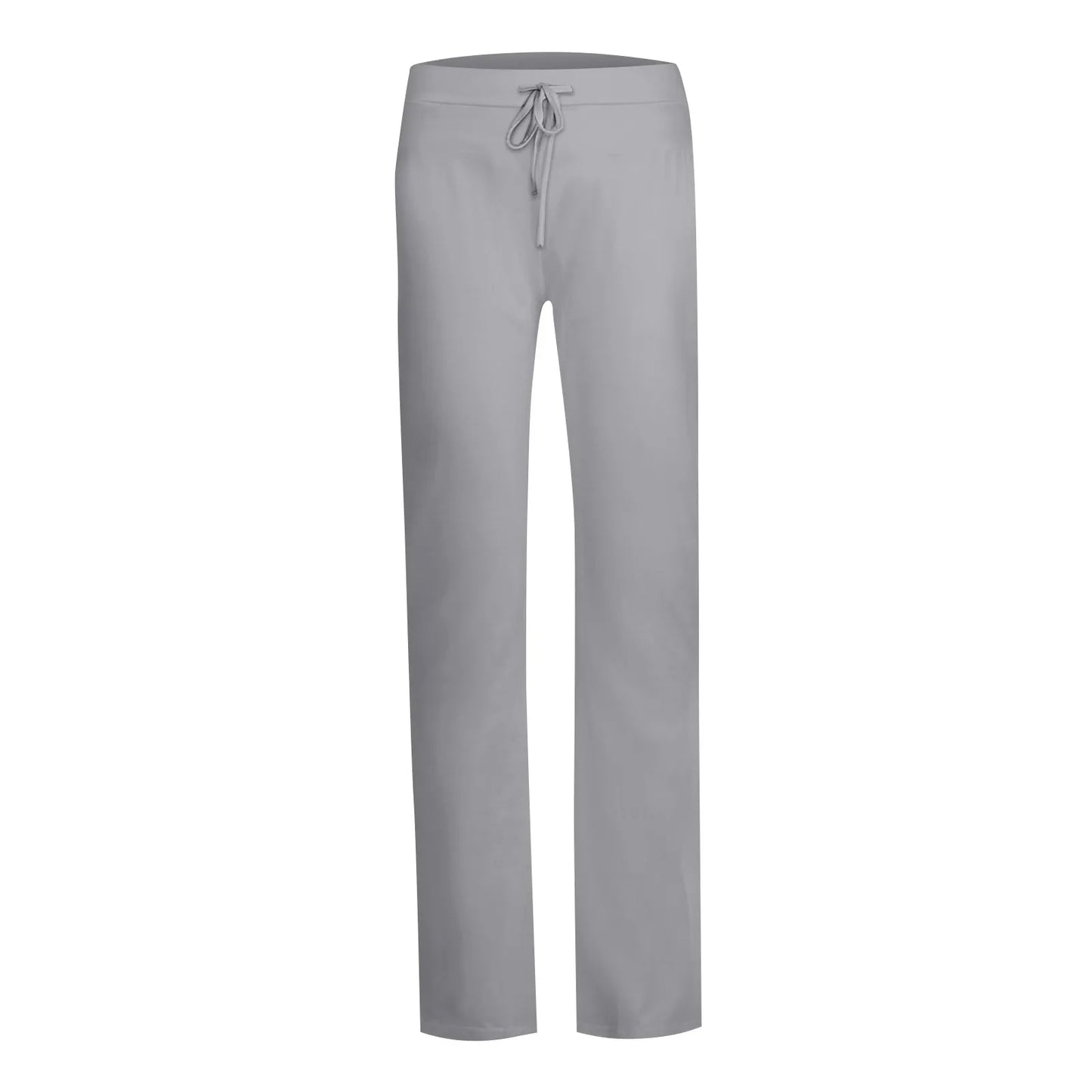 Activewear Women Wide Leg Pants Casual Cotton Yoga Pants With Pockets High Waist Drawstring Baggy Sweatpants Flare Leggings