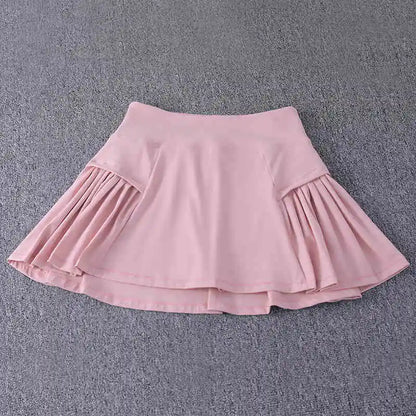 Pseudo two-piece running skirt for women