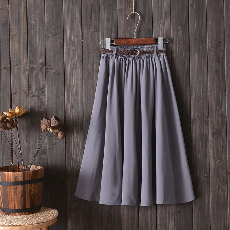 Midi Knee Length Summer Skirt