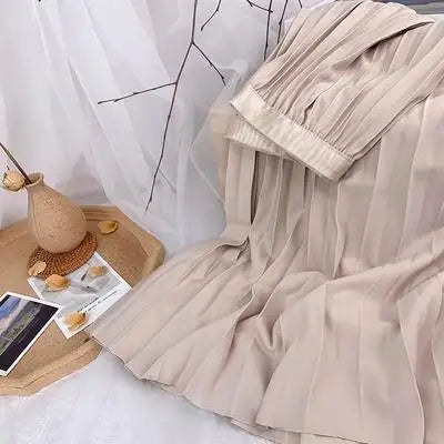 High Waist Pleated Skirt