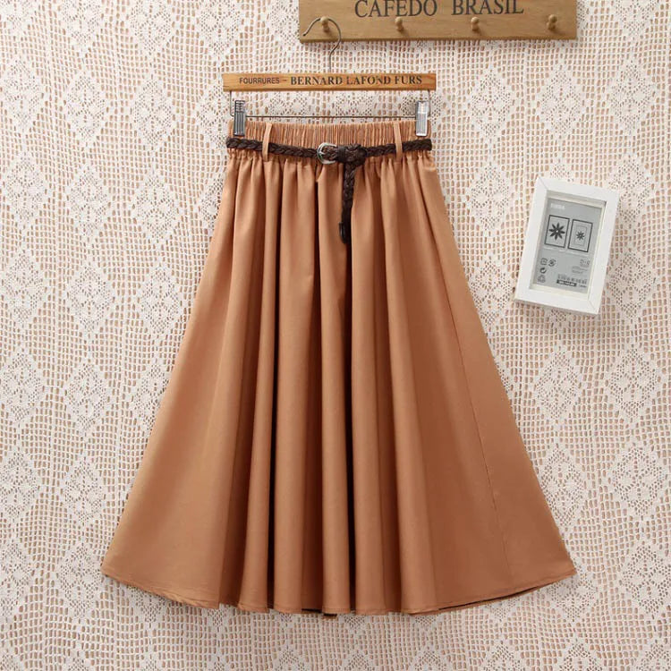 Midi Knee Length Summer Skirt