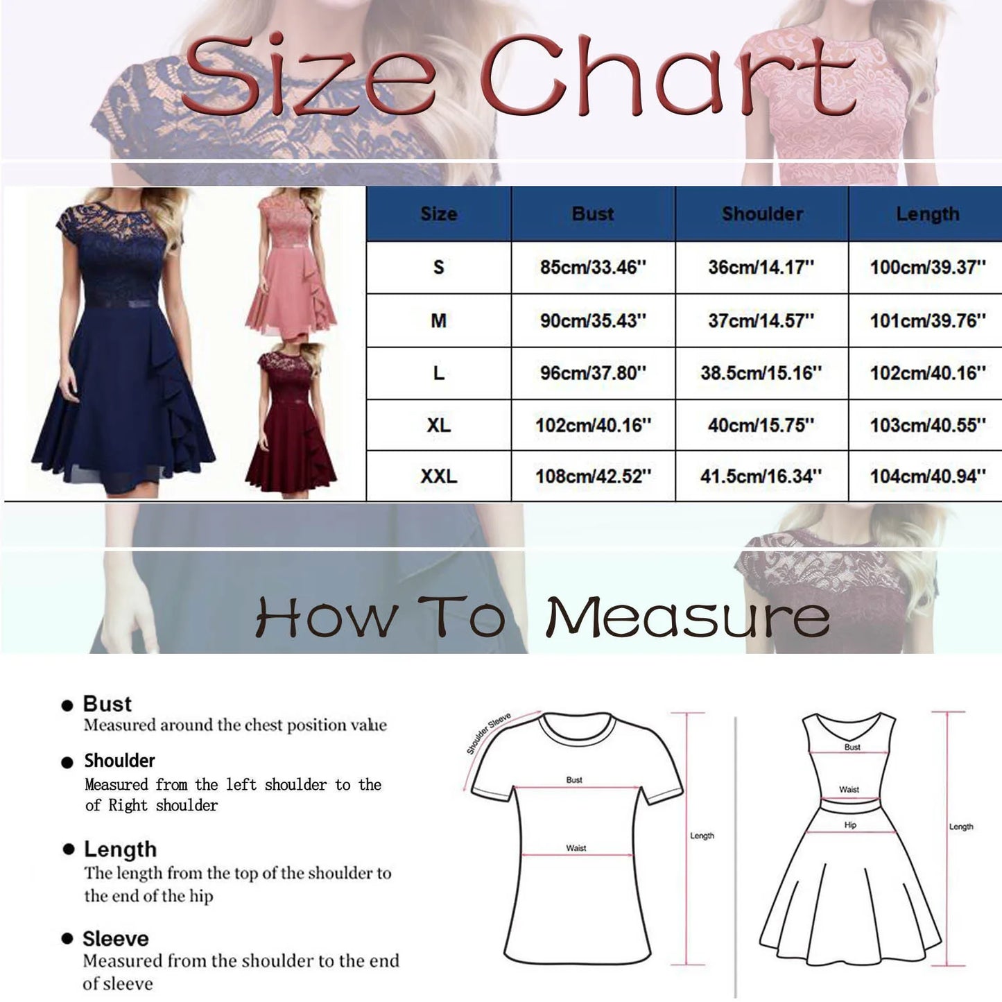 Ladies Casual Cocktail Dress With Waist Crew Neck Lace Short Sleeved Temperament Dresses Solid Formal Party Dresses Woman