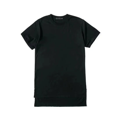 MRMT 2026 Brand New Front Short Back Long Side Slit Men's Tee Long Hem Short Sleeve T-shirt Man's T-shirt Tops For Male