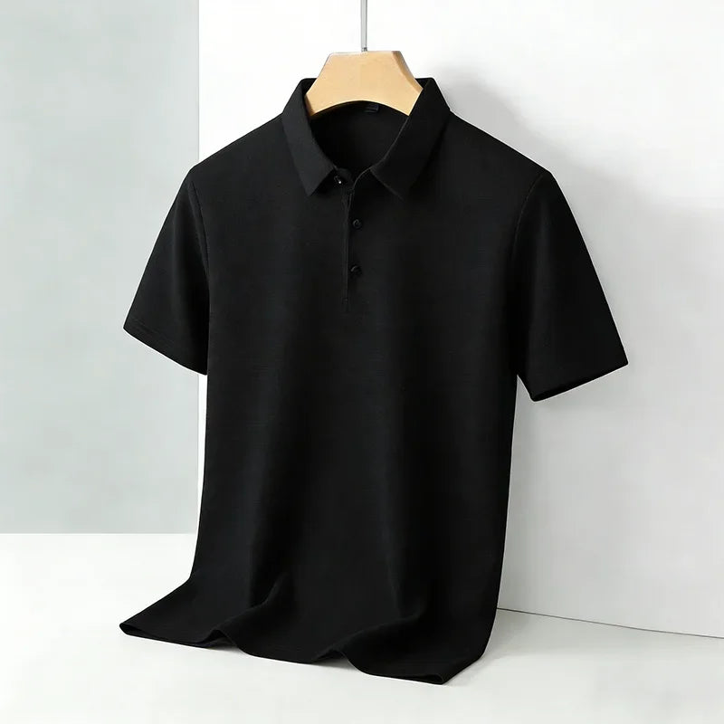Men's Classic Collar Short Sleeve Polo Shirt Casual Breathable Summer Daily Office Fashion Men's Tee 2026