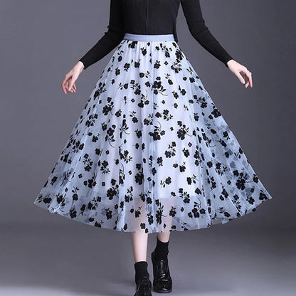 Korean Women Tulle Skirt