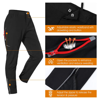 WEST BIKING Cycling Hiking Pants Spring Summer Outdoor Sports Cargo Pants Men Quick Dry Reflective Water Repellent MTB Trousers