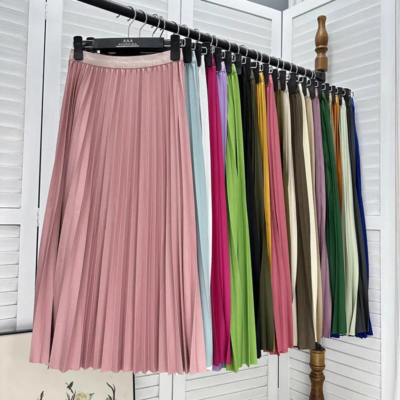 High Waist Pleated Skirt