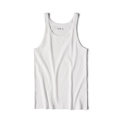 Bronson Old Fashion Thin Strap Tank Top Ribbed Cotton Sleeveless Undershirt Men