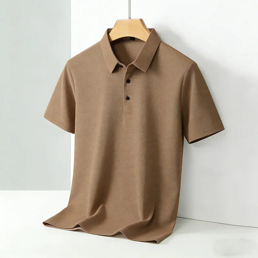 Men's Classic Collar Short Sleeve Polo Shirt Casual Breathable Summer Daily Office Fashion Men's Tee 2026