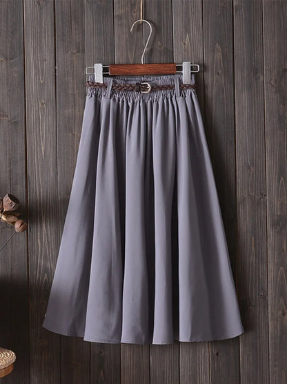 Midi Knee Length Summer Skirt