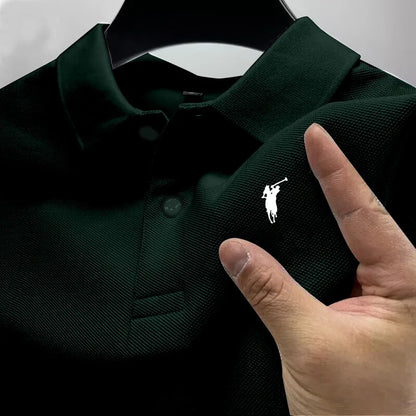 new style High end luxury brand fashion short sleeved high-end printed polo shirt summer new men's lapel T-shirt men's clothing