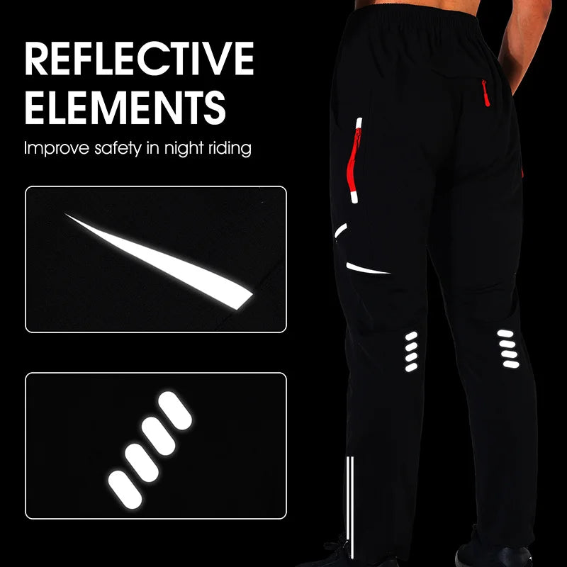 WEST BIKING Cycling Hiking Pants Spring Summer Outdoor Sports Cargo Pants Men Quick Dry Reflective Water Repellent MTB Trousers