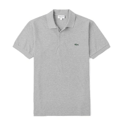 2026 Summer Men Lapel Polo T-shirt Soft Cotton Animal Embroidery Slim Fit Daily Office Casual Short Sleeve Tops