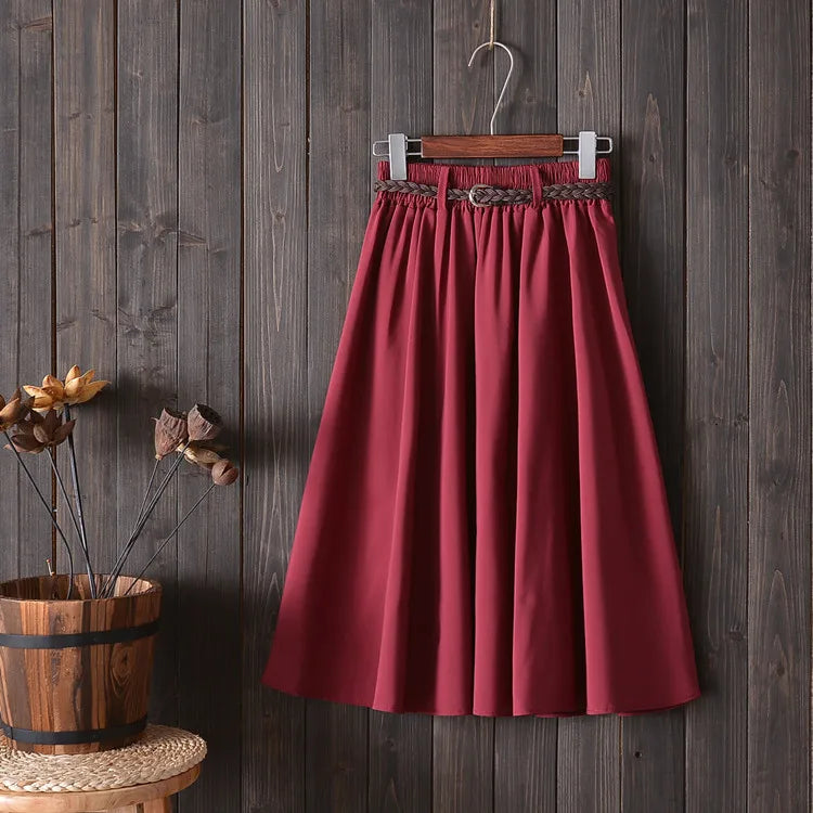 Midi Knee Length Summer Skirt