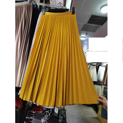 High Waist Pleated Skirt